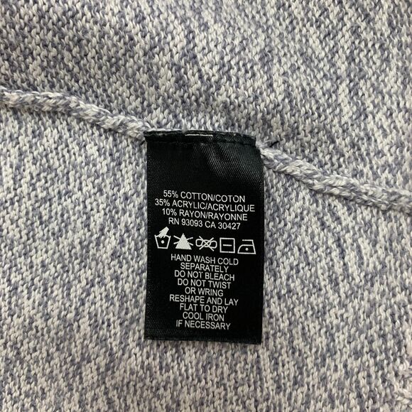 Nic + Zoe Open Front Cardigan Sweater Womens S Small Braided Trim Colorblock - Picture 9 of 11